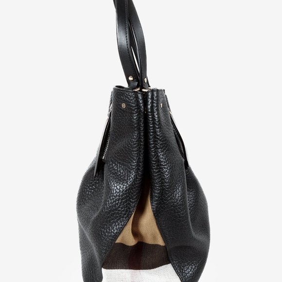 Burberry Maidstone Black Leather Tote - Picture 3 of 16